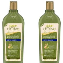 Dalan D'Olive Doğal Zeytinyağlı Kepek Karşıtı Besleyici 2x400 ml Şampuan