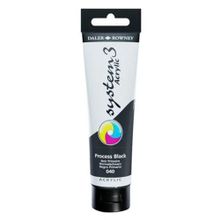 Daler Rowney 129150040 Process Black 150 ml Akrilik Boya