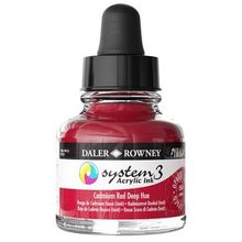 Daler Rowney 29.5 ml 504 Cadmium Red Deep Hue System 3 Akrilik Mürekkep