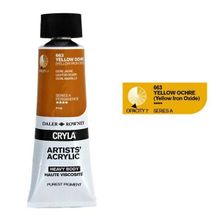 Daler Rowney 663 Yellow Ochre Seri A Cryla Artist 75 ml Akrilik Boya