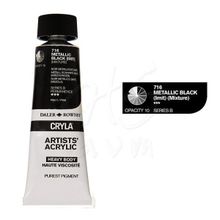 Daler Rowney 716 Metallic Black Seri B Cryla Artist 75 ml Akrilik Boya