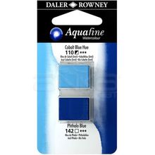 Daler Rowney Aquafine 2'li Cobalt Blue-Phthalo Blue Sulu Boya Tablet