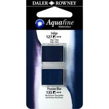 Daler Rowney Aquafine Indigo Prussian Blue 2'li Sulu Boya Tablet