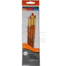 Daler Rowney Kod 400 Simply Gold Taklon Synthetic 4'lü Fırça Seti