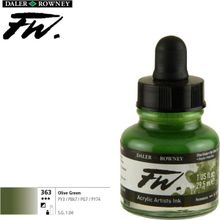Daler Rowney Olive Green 363 Fw Acrylic Artist Ink 29.5 ml Cam Şişe