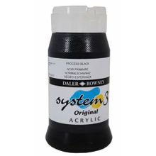 Daler Rowney Process Black 040 500 ml System 3 Akrilik Boya