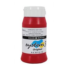 Daler Rowney System 3 504 Cadmium Red Depp 500ml Akrilik Boya