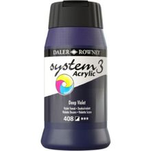 Daler Rowney System 3 Deep Violet 408 211467 500ml Akrilik Boya
