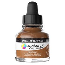 Daler Rowney System3 Ink 29.5 ml Burnt Umber Akrilik Mürekkep