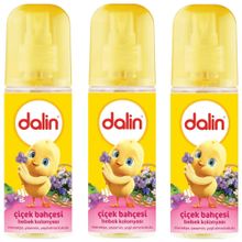 Dalin 3x150 ml Çiçek Bahçesi Sprey Bebek Kolonyası