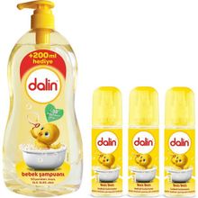 Dalin 900 ml Klasik Şampuan + 3 Adet Dalin Yaseminli Bebek Kolonyası