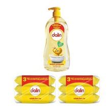 Dalin Klasik 700 ml + 200 ml Bebek Şampuanı+ Dalin 3x56 Islak Havlu