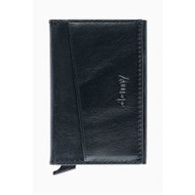 Damy 611CR Siyah Hakiki Deri Unisex Mekanizmalı Kartlık