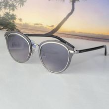 Daniel Klein DK4258P-1 Füme Gümüş Yuvarlak Oval Kadın Güneş Gözlüğü