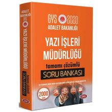 Data Yayınları 2020 GYS Adalet Bakanlığı Tamamı Çözümlü Soru Bankası