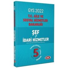 Data Yayınları 2022 GYS Aile ve Sosyal Politikalar Bakanlığı Şef ve İdari Hizmetler 5 Deneme