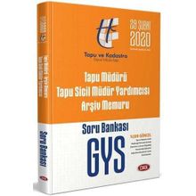 Data Yayınları GYS Tapu Müdürü Tapu Sicil Müdür Yardımcısı Arşiv Memuru Soru Bankası