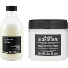 Davines Oi-Oil Sülfatsız Bakım 280 ml Şampuanı ve Oi 250 ml Nemlendiricili Krem