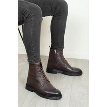 Daxtors D402 Kahverengi Hakiki Deri Soğuk Geçirmez Kışlık Erkek Bot