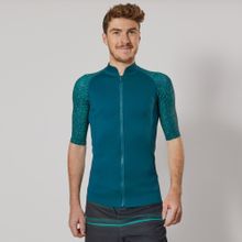 Decathlon 500 Slim Fit Kısa Kollu Uv Korumalı Lacivert Desenli Erkek T-shirt