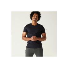 Decathlon Domyos 100 Regular Fitness Hafif Antrenman Erkek Siyah Spor Tişörtü