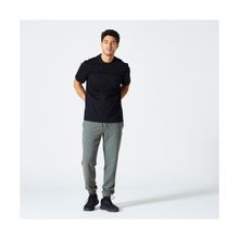 Decathlon Domyos 500 Regular Fitness Hafif Antrenman Siyah Erkek Sporcu T-Shirt