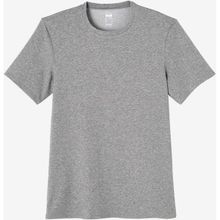 Decathlon Domyos 500 Slim Fitness Hafif Antrenman Yosun Gri Erkek Spor T-shirt