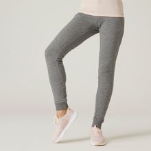 Decathlon Domyos 520 Slim Fitness Hafif Antrenman Kadın Gri Eşofman Altı