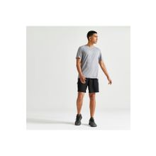 Decathlon Domyos Erkek 100 Fitness Alacalı Gri Spor Tişörtü