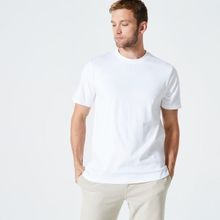 Decathlon Domyos Erkek Buz Beyazı 500 Essentials Fitness Regular Spor Tişörtü