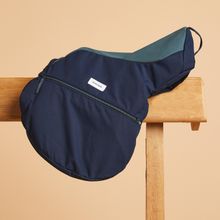 Decathlon Fouganza Binicilik Yeşil Mavi Eyer Çantası