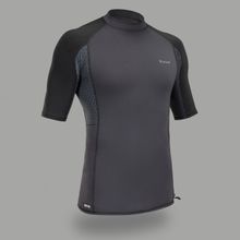 Decathlon Olaian 500 Uv Korumalı Kısa Kollu Siyah Erkek Sörf T-shirt