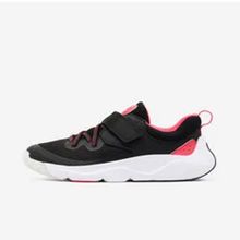 Decathlon Playful Fast Siyah Pembe Cırt Cırtlı ve Elastik Bağcıklı Çocuk Spor Ayakkabı