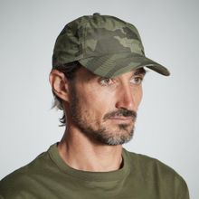 Decathlon Solognac 100 Avcılık ve Doğa Gözlemi Yeşil Woodland Kamuflaj Desenli Şapka
