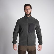 Decathlon Solognac 500 Alacalı Gri Avcılık ve Doğa Gözlemi Erkek Polar Hırka