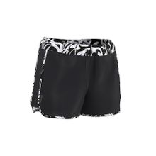 Decathlon Tini Siyah Beyaz Desenli Kadın Kısa Deniz Şortu Boardshort