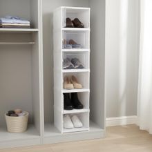Deconox 6 Katlı, Katlanabilir Ayakkabılık, Taşınabilir Çok Amaçlı, Geniş, Katlanabilir Dolap ve Raf, Katlanır Taşınabilir Premium Portatif Organizer Ayakkabılık (25,5cm x 34,5cm x 105,5cm) (BEYAZ)