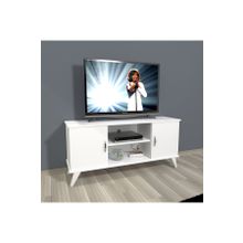 Decoraktiv Eko 120 SLM Retro Parlak Beyaz Tv Ünitesi
