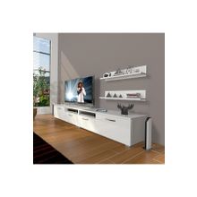 Decoraktiv Eko 220R MDF Parlak Beyaz Tv Ünitesi
