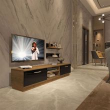 Decoraktiv EKO 4B Mdf Dvd Pera Siyah Tv Ünitesi