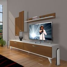 Decoraktiv Eko 7 SLM STD Retro Beyaz Ceviz Tv Ünitesi