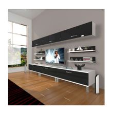 Decoraktiv Eko 8Y SLM Krom Ayaklı Beyaz Ceviz Tv Ünitesi