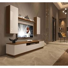 Decoraktiv Trendstyle 5ds Ceviz Beyaz Mdf Tv Ünitesi Tv Sehpası