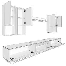 Decoraktiv Trendstyle 8das Pera Antrasit Mdf Tv Ünitesi Tv Sehpası