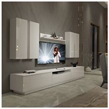 Decoraktiv Trendstyle 8ds Parlak Beyaz Slm Tv Ünitesi Tv Sehpası