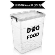 Deembro 13-15 kg Arası 32 lt Köpek Mama Saklama Kabı Köpek Maması Saklama Kabı Kutusu