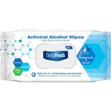 Deep Fresh Alkol Bazlı Antiviral 15'li Islak Mendil (9 adet)