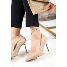 Deery 07910ZALTM01 Altın Stiletto Kadın Topuklu Ayakkabı