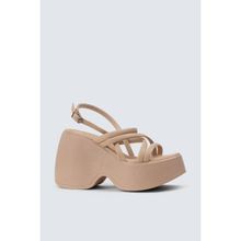 Deery DLG04ZBEJC01 Bej Kadın Platform Topuk Sandalet