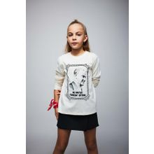 DeFacto B2427A823WN Ekru-ER99 29 Ekim Cumhuriyet Bayramı Atatürk Baskılı Bisiklet Yaka Penye Uzun Kollu Kız Çocuk T-shirt
